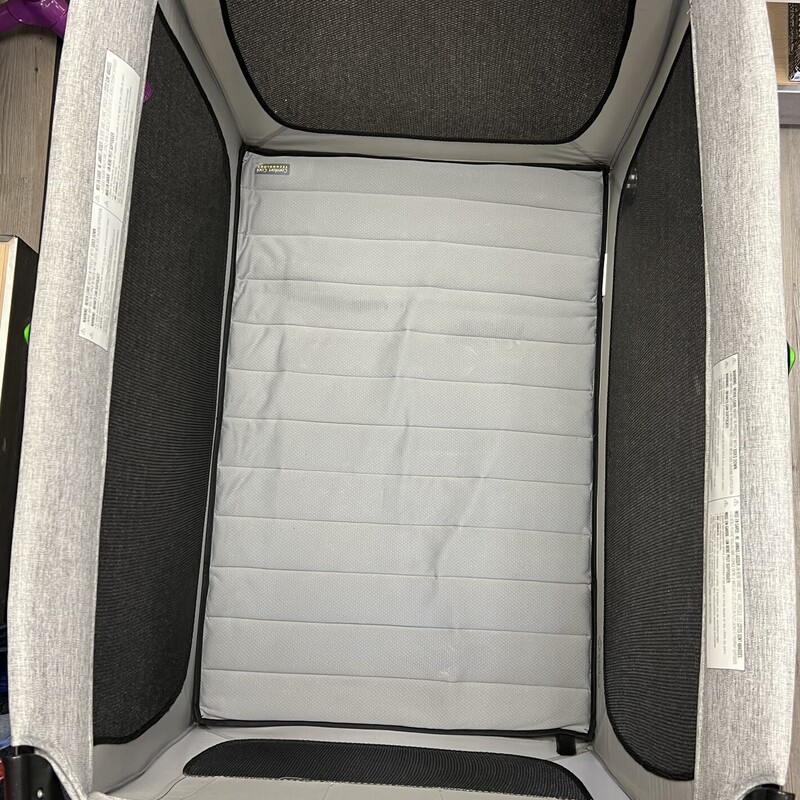 Safety First Pack N Play, Grey, Size: Safe Stages<br />
Comfort cool technology in the newborn bassinet and full-size bassinet, wicks moisture and heat away from baby to keep them cool, dry, and comfortable<br />
Easy fold, full-size playard with removable infant bassinet and changer<br />
Flip out of the way changer and napper allows easy storage when not in use<br />
Removable toy bar with soft plush toys on newborn napper<br />
Premium fabrics and fashion forward design<br />
<br />
The Safe Stages Playard with Comfort Cool is the ultimate retreat for baby. Comes complete with everything baby needs for rest and play. The Comfort Cool technology in the newborn basinet and full-size bassinet, wicks moisture and heat away from baby to keep them cool, dry, and comfortable. The newborn bassinet comes with a toy bar and soft plush toys that engages baby when awake. The changer is wipeable and has a clip and flip feature that allows for easy out of the way storage when not in use. The storage pockets are handy for extra diapers, wipes and necessities. The Safe Stages playard folds quickly for easy transport in the travel bag.