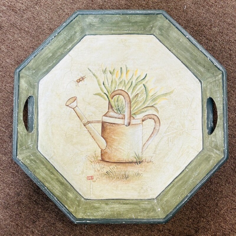 Octagonal Watering Can Tray
Green Cream Brown Size: 18 x 18W
Retails: $75