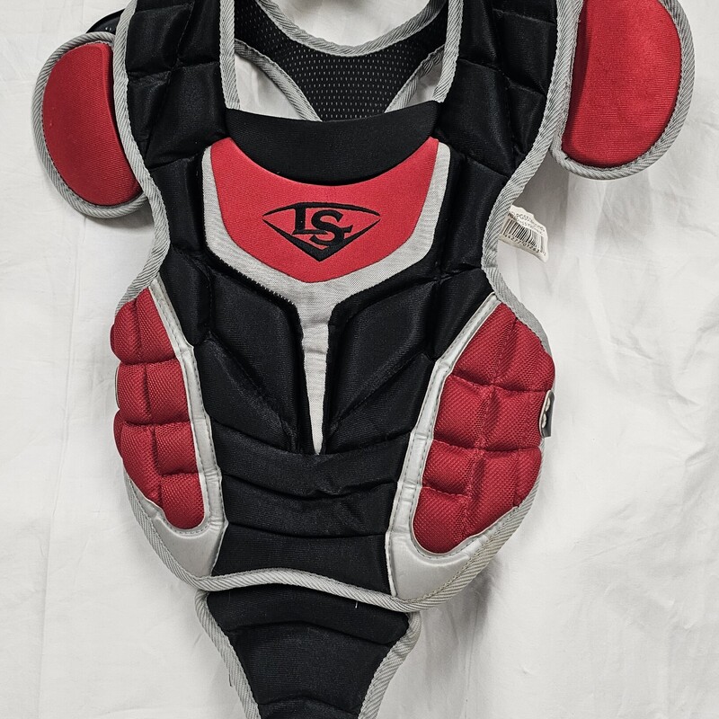 Louisville Slugger PG Series 5 Catchers Chest Protector, Black & Red, Size: Youth, Ages 9-12, Pre-owned