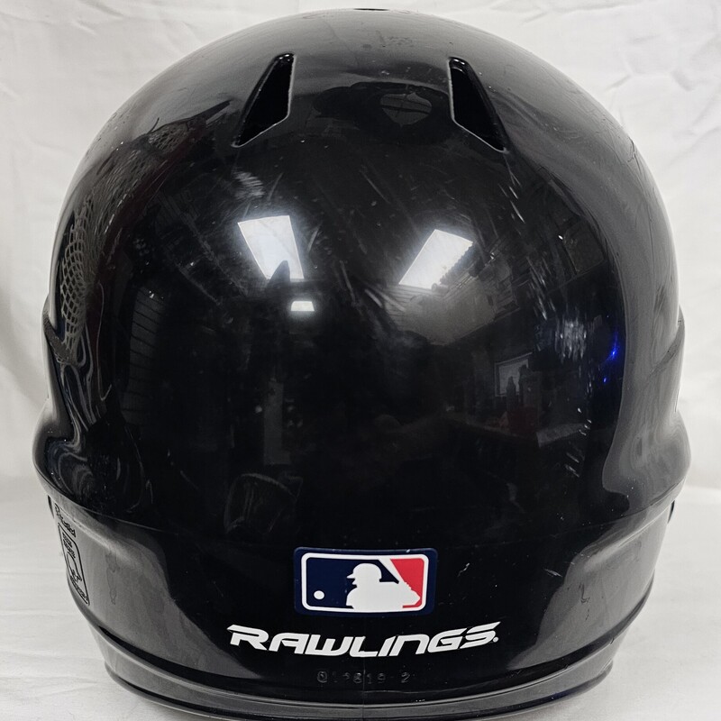 Rawlings Cool Flo Batting Helmet with Mask, Black, Size: 6.5-7.5, pre-owned