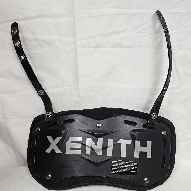 Xenith Football Back Plate, Black, Size: Youth, Like New