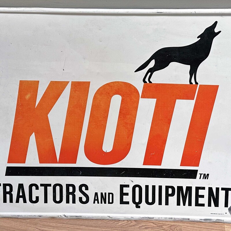 Kioti Tractor Sign 4 X 3

Great sign for your garage or mancave.  What a great Fathers Day gift!!!  A few nicks and scratches but no rust,
