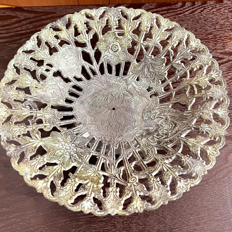 Bowl India Ornate, Metal,
Size: 9Rx3H