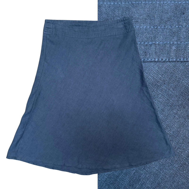 Chalet In The Woods Skirt
100% Linen
Made In Lithuania
Color: Navy
Size: Small