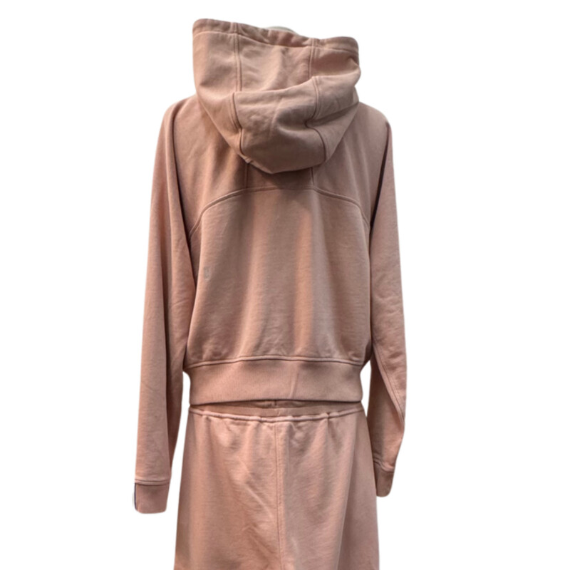 Kit And Ace 2 Piece Active Set<br />
Top Has Zipper Closure and Hood<br />
Pants are Jogger Style<br />
Color: Blush<br />
Size: Small