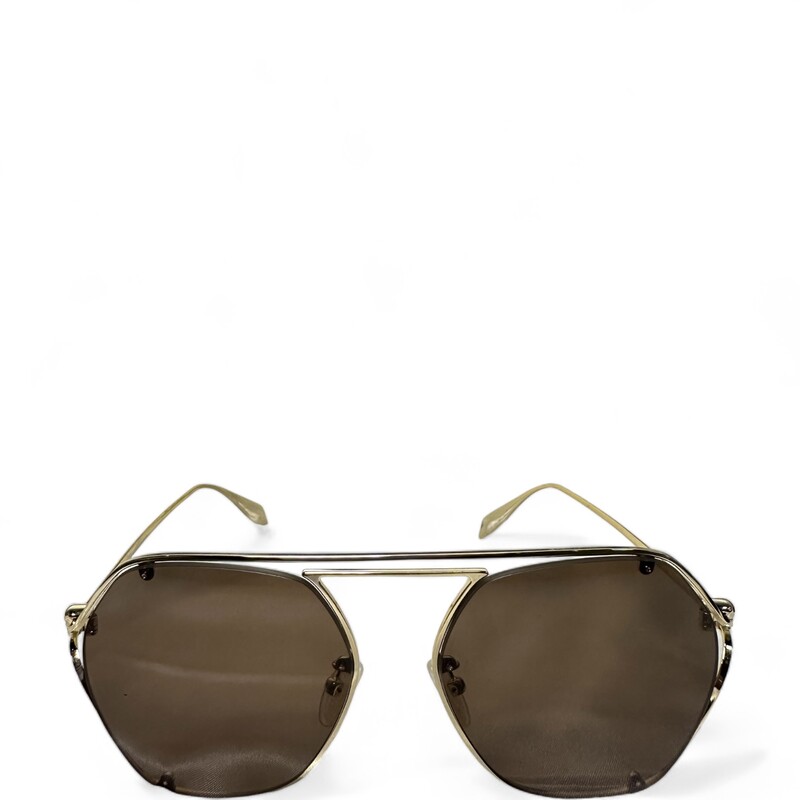 Alexander Mcqueen, Gold, Size: AM367S

Note: Light scratching on right lens