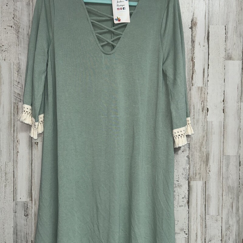 NEW S Sage Keyhole Dress, Green, Size: Ladies S