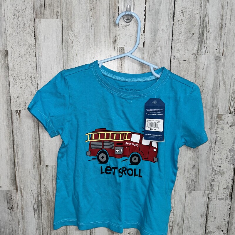 NEW 4T Blue Lets Roll Tee