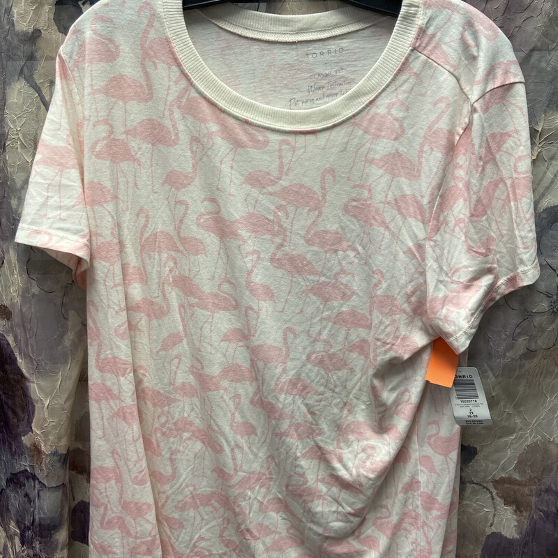 Brand new with tags that retails at $35. White short sleeve tee with pink flamingos