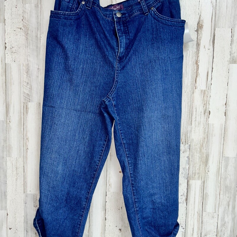 Sz16 Denim Capri Jeans, Blue, Size: Ladies XL