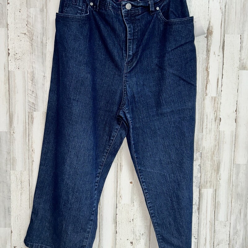 Sz16 Amanda Capri Jeans, Blue, Size: Ladies XL