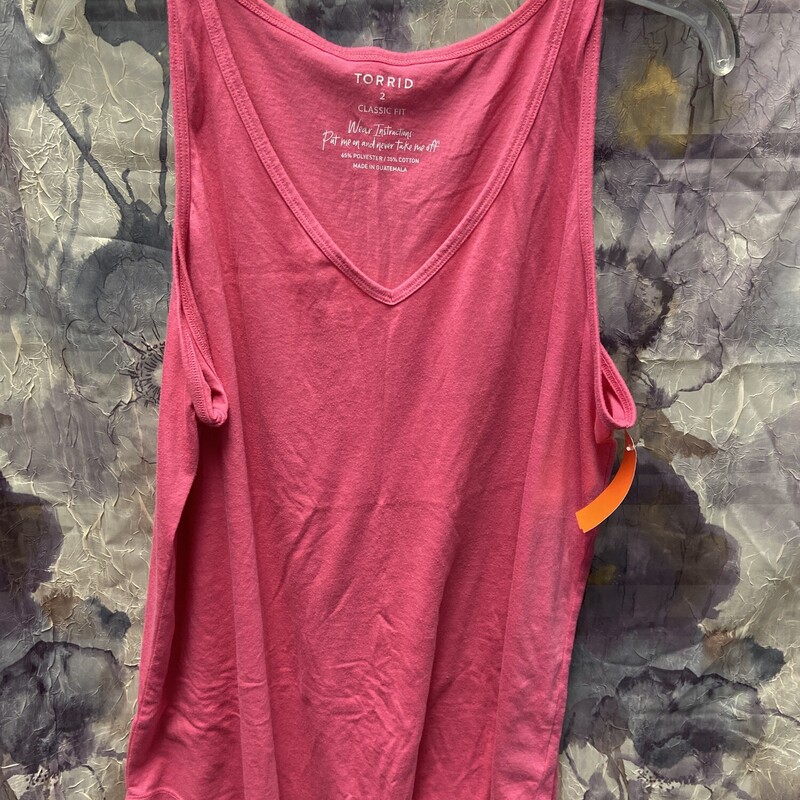 Knit tank top in pink