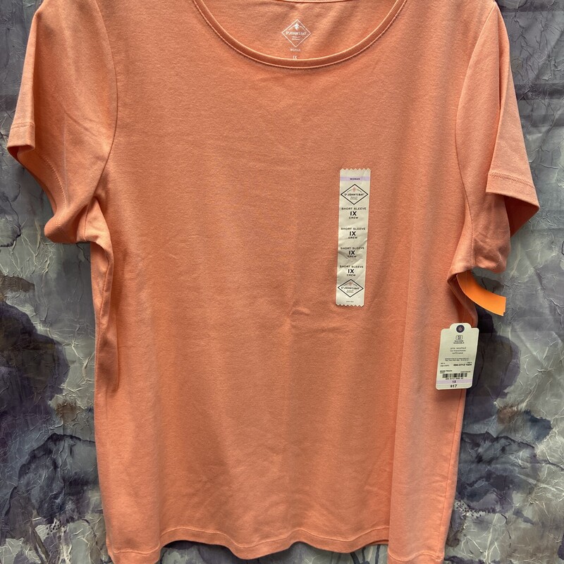 Short sleeve tee in orange that is brand new with tags and retails for $17