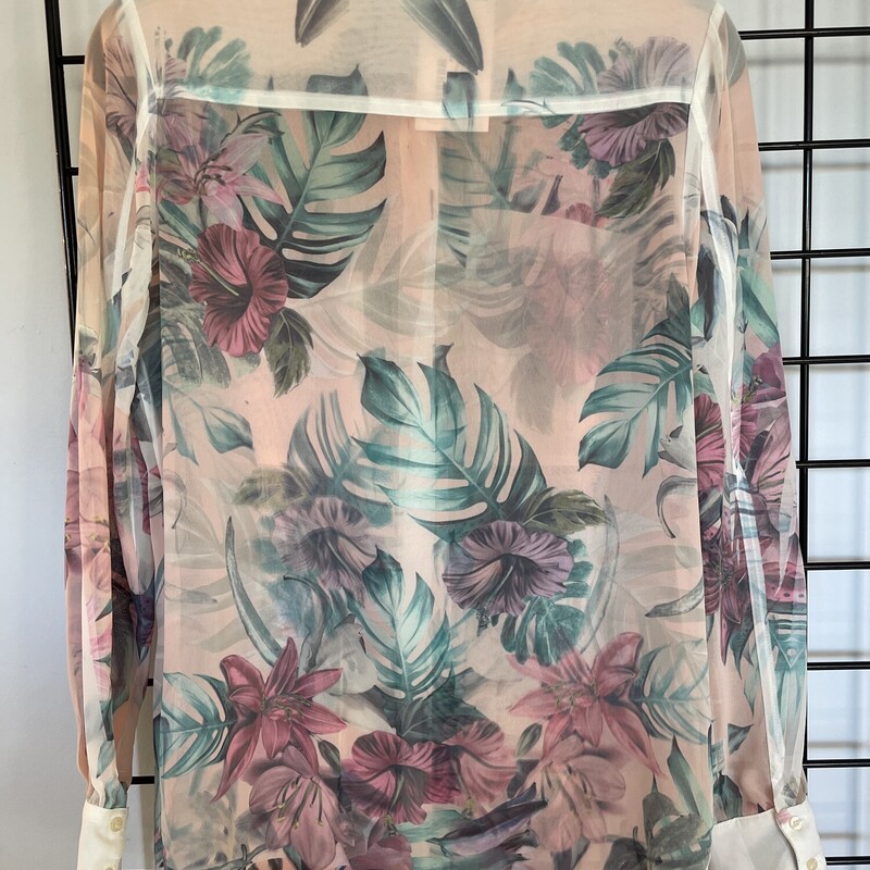 No Tag Sheer Blouse, Floral, Size: S