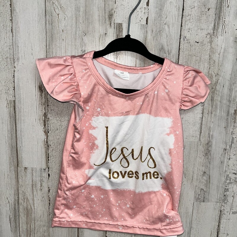 6/12M Jesus Loves Me Blea, Pink, Size: Girl 6-12m