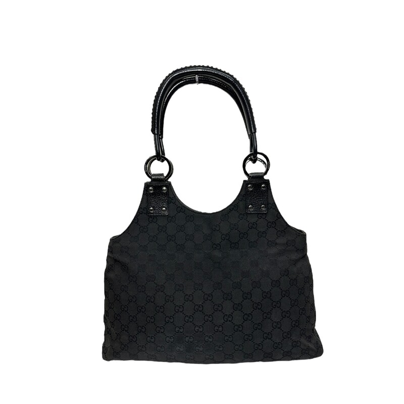 Gucci Canvas Tote<br />
 Black<br />
 Size: OS<br />
Slight coner wear