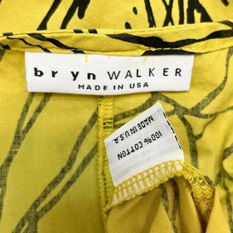 Bryn Walker Tulip Floral Sleeveless Tunic<br />
100% Cotton<br />
Color: Citron and Black<br />
Size: XSmall