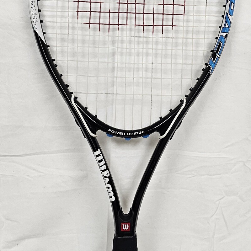 Wilson Impact Tennis Racquet, 4 1/4, Size: 27in., Volcanic Frame, Power Bridge, Titanium, pre-owned in good shape, needs new grip