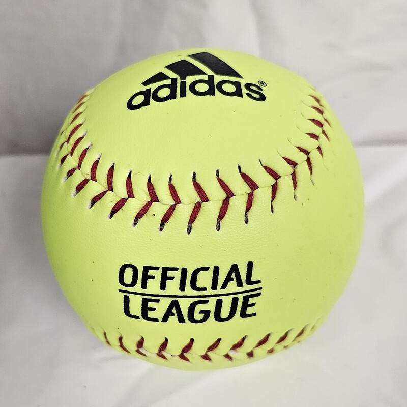 New Adidas Bucket Of Balls, Qty 18, 11in. Yellow Softballs, Dick's Sporting Goods bucket with padded lid