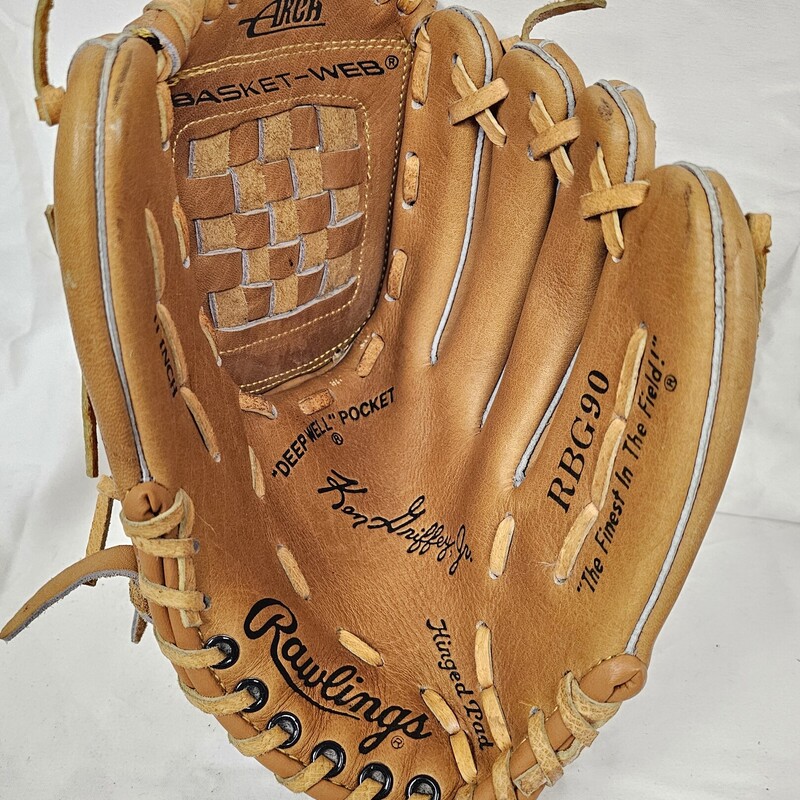 Rawlings RBG90 Ken Griffey Jr Baseball Glove, Right Hand Throw, Size: 11in, pre-owned