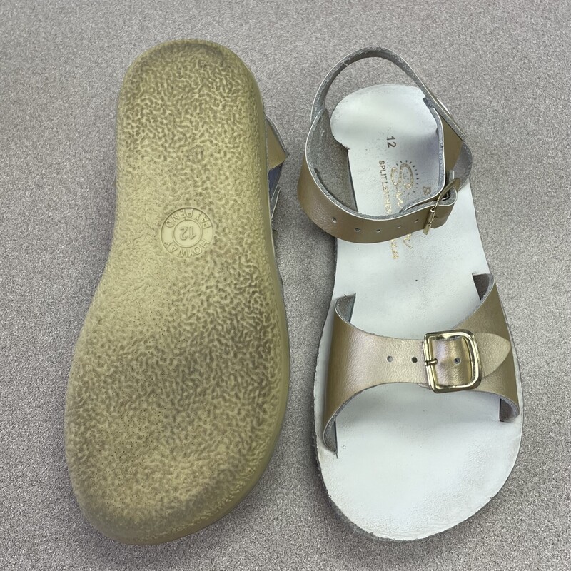 Salt Water Sandals, Gold, Size: 12Y