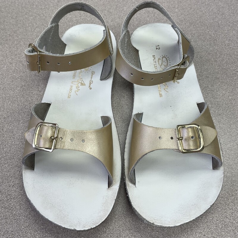 Salt Water Sandals, Gold, Size: 12Y