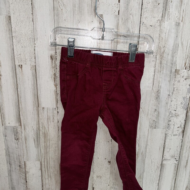 2T Maroon Jeggings, Red, Size: Girl 2T