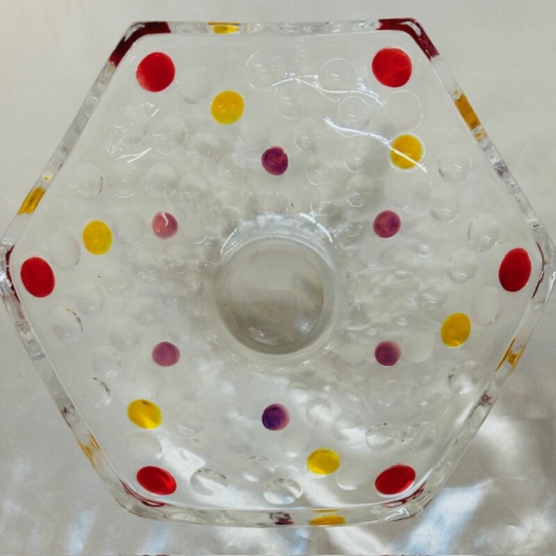 Bohemia Bubble Bowl
Clear, Multicolored bubbles
Size: 11x4H