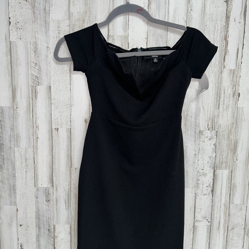 XS Black V Cut Dress