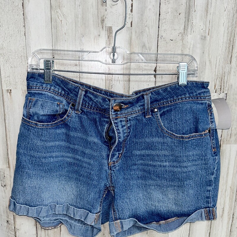 Sz12 Denim Cuff Shorts, Blue, Size: Ladies L