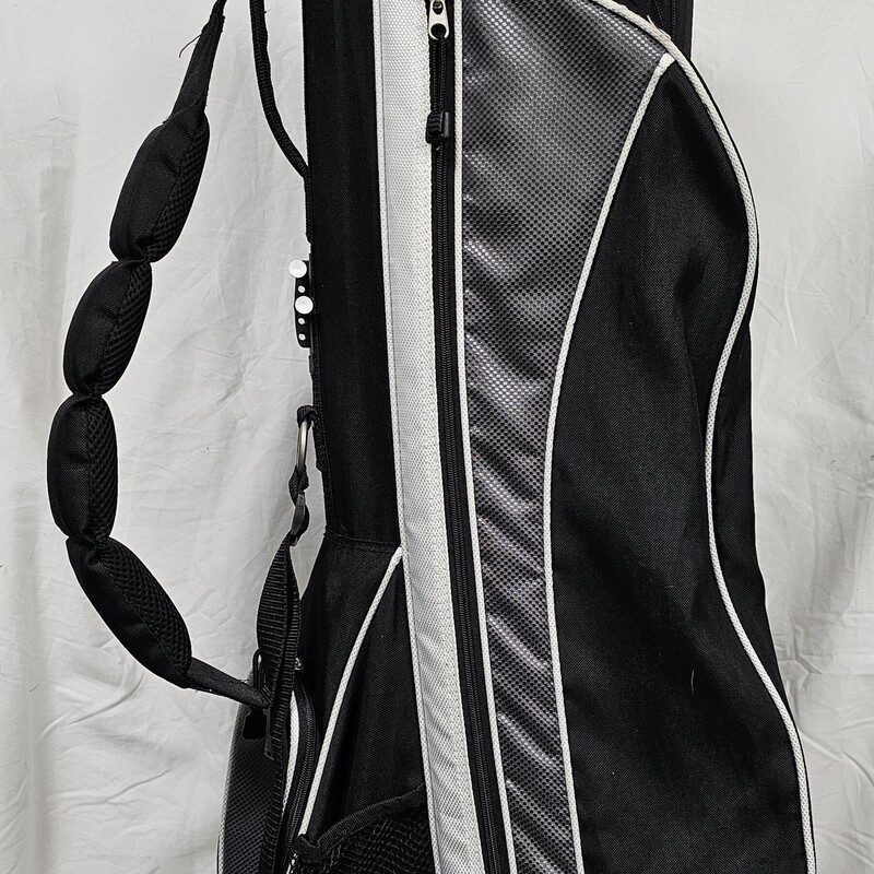 Unbranded Lightweight Carry Golf Bag, Black & Gray, pre-owned