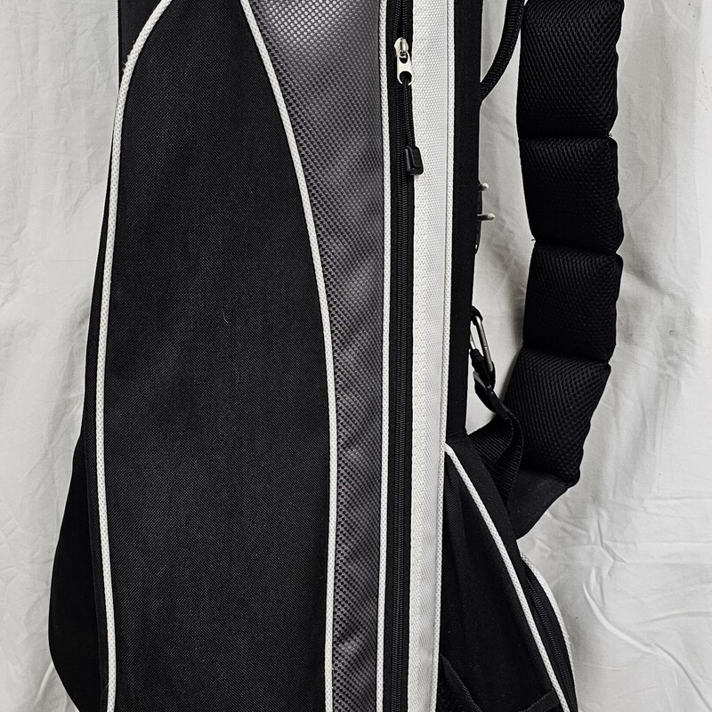 Unbranded Lightweight Carry Golf Bag, Black & Gray, pre-owned