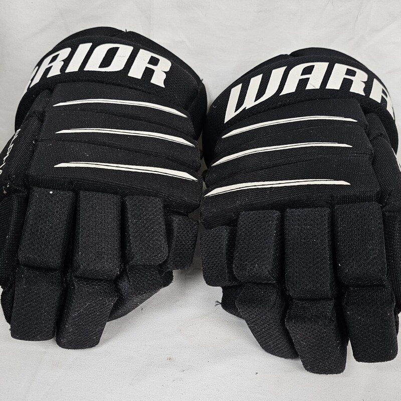 Warrior Alpha QX5 Jr Hockey Gloves, Black, Size: 10in., pre-owned