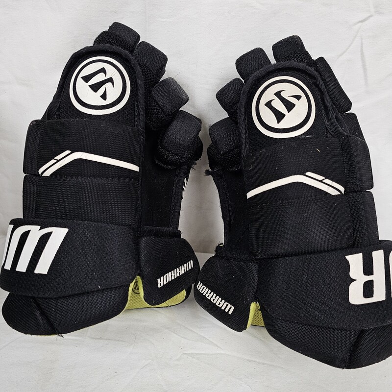 Warrior Alpha QX5 Jr Hockey Gloves, Black, Size: 10in., pre-owned