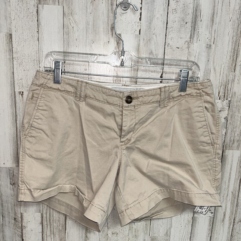 Sz10 Khaki Button Shorts, Tan, Size: Ladies L