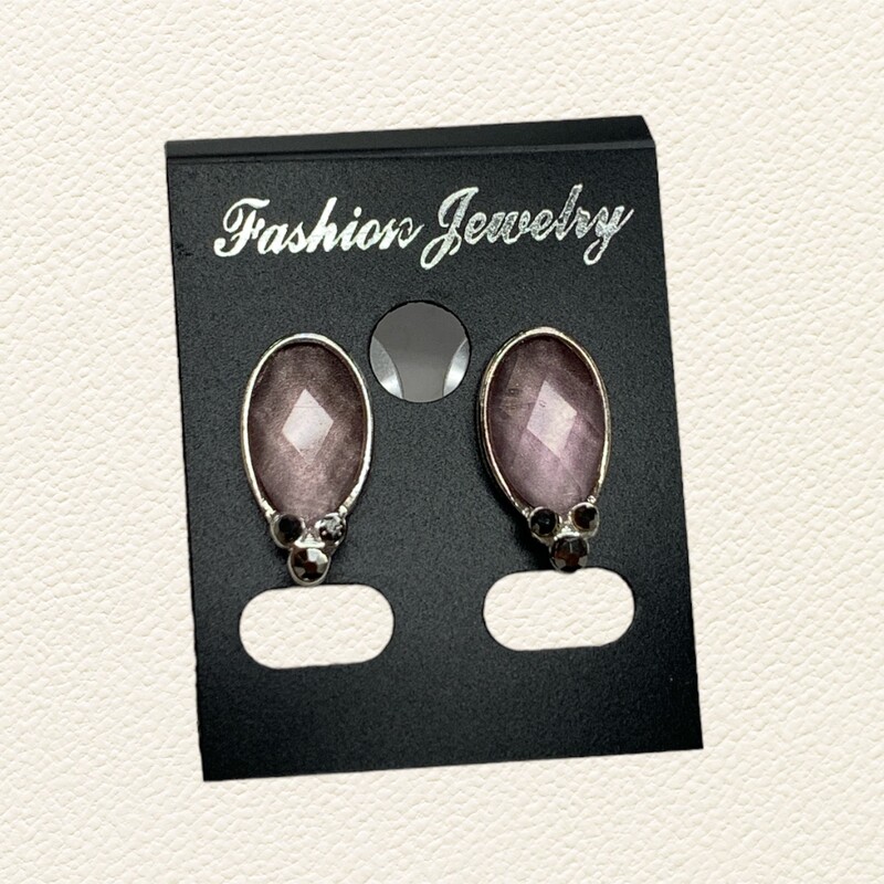 Earrings, Prple, Size: None