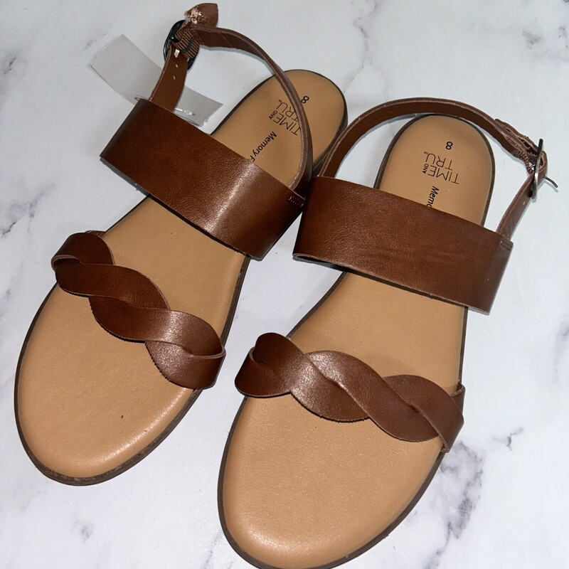 8 Brown Braided Sandals