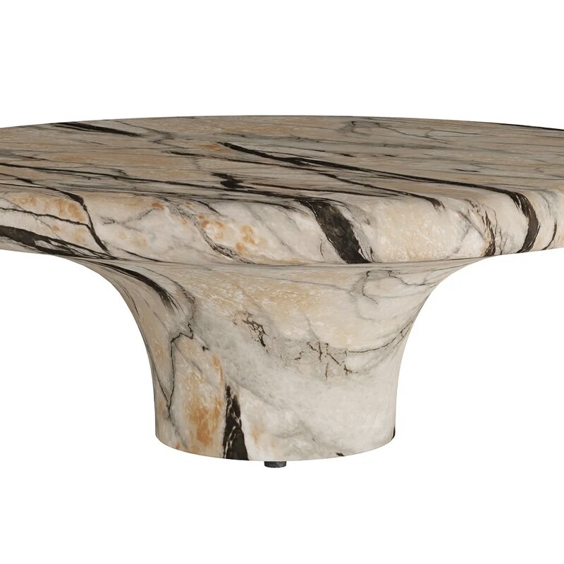 Arteriors Zahara<br />
<br />
Size: 33Wx15H<br />
<br />
WITH A CINCHED WAIST AND FLOATING TOP, THIS BULLNOSE DESIGN TAKES ITS INSPIRATION FROM MID-CENTURY ITALIAN SCULPTURE. CRAFTED OF LIGHTWEIGHT CONCRETE WITH A MOJAVE FINISH, A MARBLE-LIKE FACADE IS ACHIEVED THROUGH A PROCESS CALLED HYDROGRAPHICS, ASSURING EACH PIECE WILL VARY IN COLOR AND VEINING.