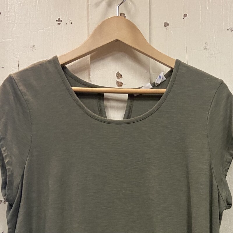 Olive Open Back Tee