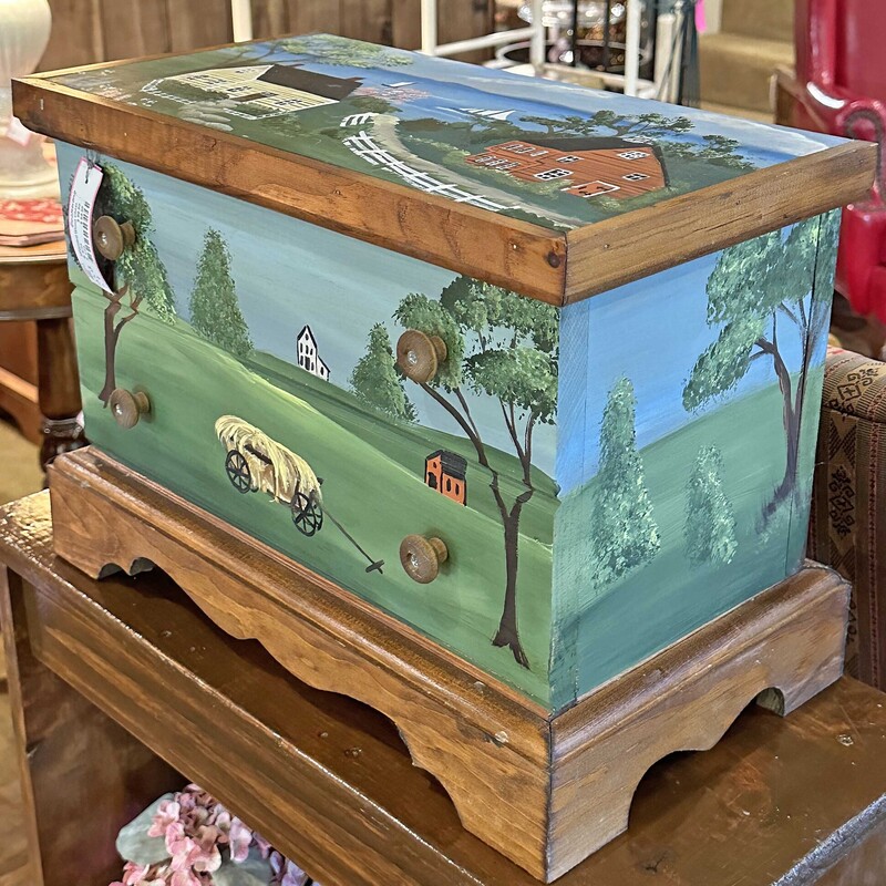 HPainted Wood Chest