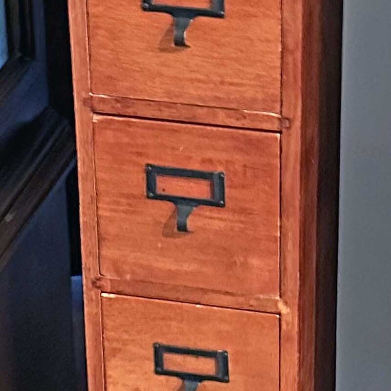 Narrow Wood File Cabinet