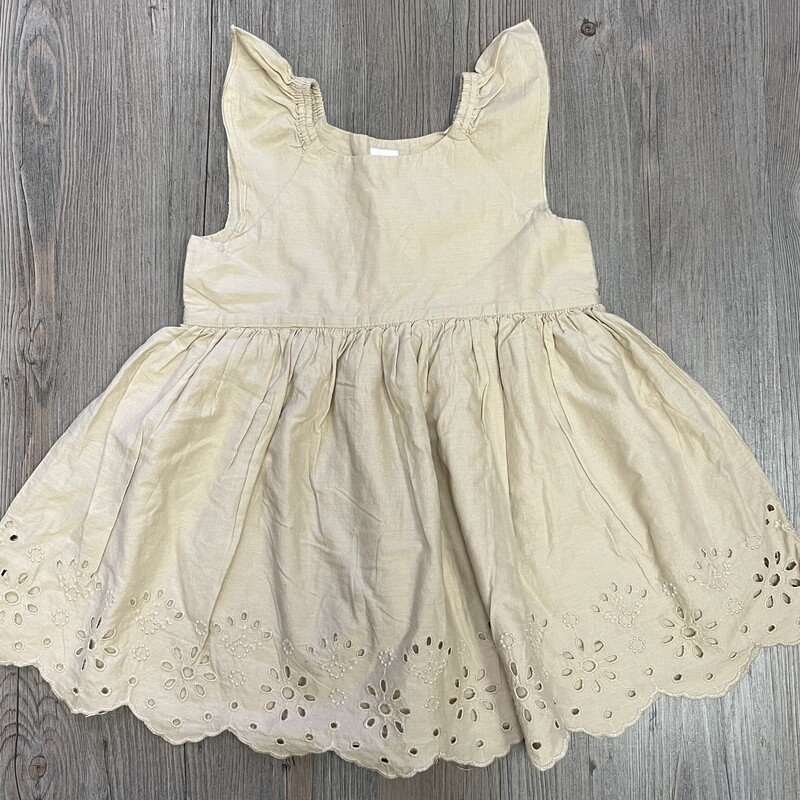 Gap Lined Dress, Beige, Size: 3Y