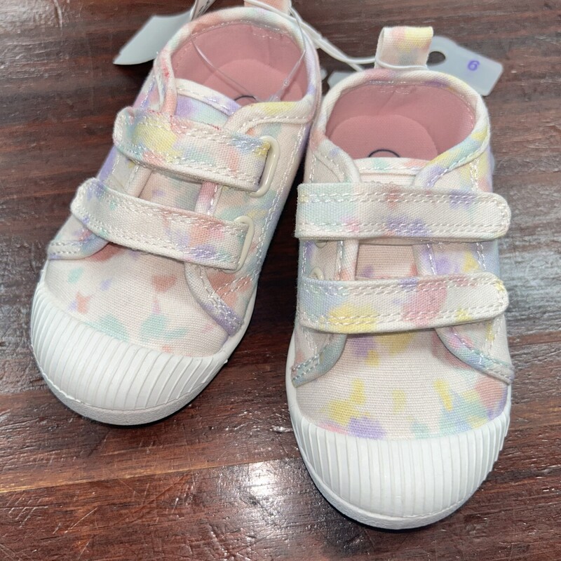 NEW 6 Tie Dye Sneakers, White, Size: Shoes 6