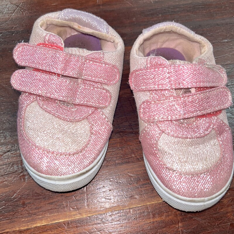 5 Pink Glitter Sneakers