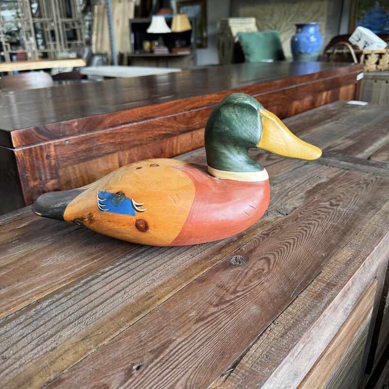 Green Head Duck Decoy

 Size: 14L X 7H