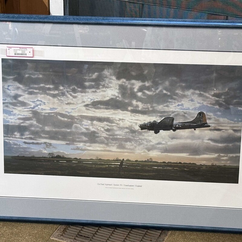 On Final Approach/Station 153/Framlingham, England
From an Original Painting by American Artist
Merv Corning
40 In  X 27 In.
