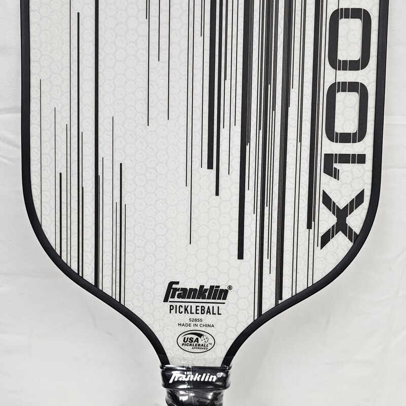 Suitable For Noise Restricted Areas! Franklin X1000 Pickleball Paddle, 8.25in Fiberglass Surface, 7.7oz-8.2oz, 13mm Polypropylene core, 5in. Comfort Cushion Grip, USA Pickleball Approved