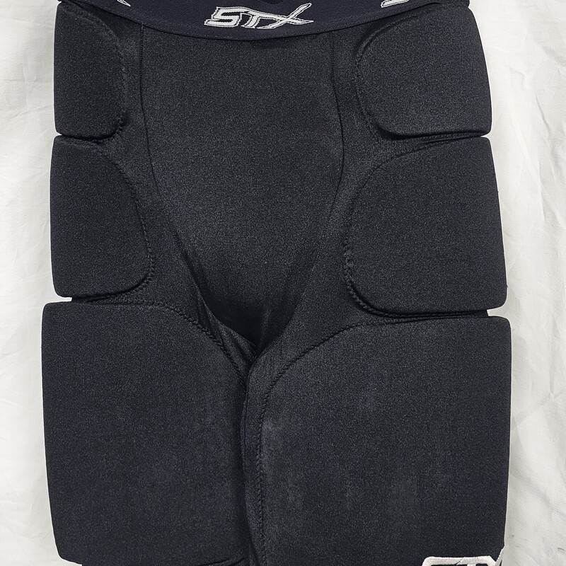 STX Lacrosse Padded Goalie Pants, Black, Size: S/M, pre-owned