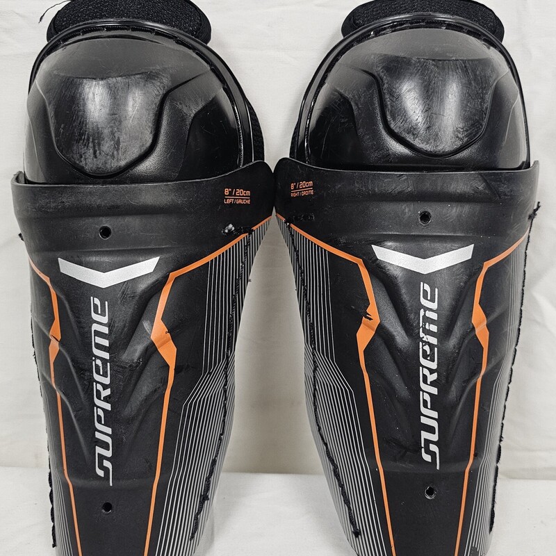 Bauer Supreme One.4 Youth Hockey Shin Guards, Size: 8in., pre-owned