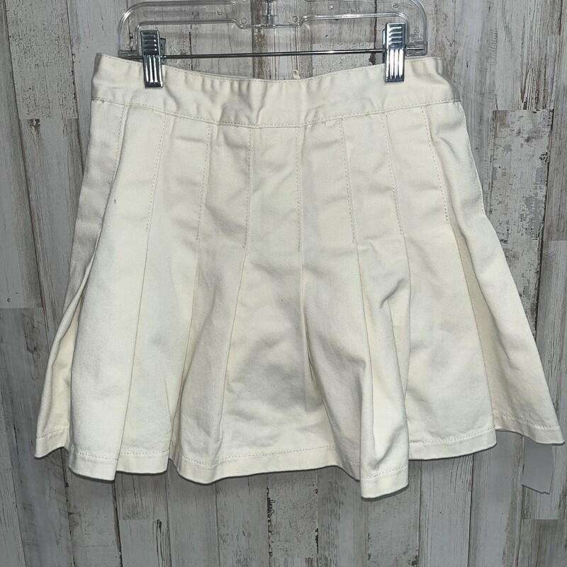 S Off White Pleated Skirt